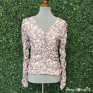 Love & Piece Collective Floral Ruched Top #82